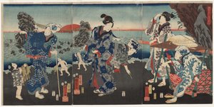 Lever de soleil à la baie de Futami - Utagawa Kuniyoshi