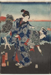 Lever de soleil à la baie de Futami - Utagawa Kuniyoshi