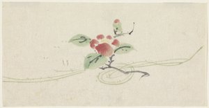Branche avec camélia rouge - Utagawa Kuniyoshi