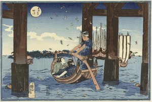 Île de Tsukuda - Utagawa Kuniyoshi