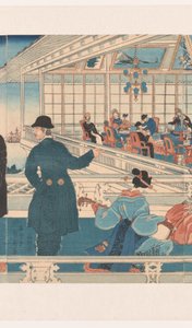 Maison de commerce américaine à Yokohama - Utagawa Sadahide