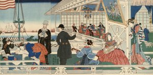 Un Bâtiment Commercial Américain à Yokohama - Utagawa Sadahide