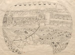 Intérieur du théâtre Kabuki - Utagawa Sadahide