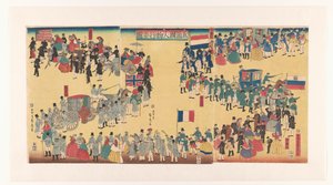 Cortège de personnes des Cinq Pays - Utagawa Sadahide
