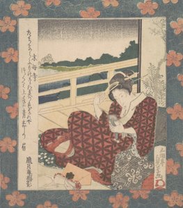 Beauté regardant son image dans un miroir, vers 1840