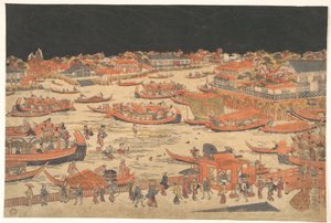 Kawabiraki - Utagawa Toyoharu