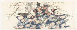 Un guerrier tenant un pilon - Utagawa Toyohiro