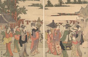 Horinouchi Myo-ho-ji Eho Mairi no Zu - Utagawa Toyohiro