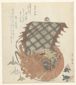 Langoustine comme takarabune - Utagawa Toyohiro