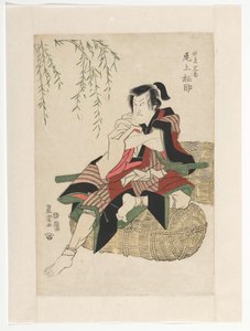 Tanabe Bunzo sur des balles de riz - Utagawa Toyokuni (I)