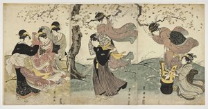 Fleurs dans le vent, vers 1797-1800 - Utagawa Toyokuni