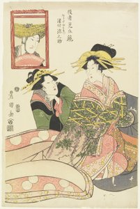 "Mirros of Actor Parodies, Sawamura Gennosuke en Fujiya Izaemon", janvier 1807 - Utagawa Toyokuni