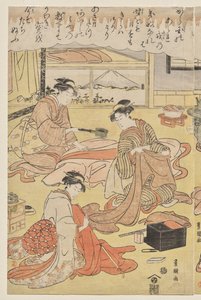 Femmes fabriquant des vêtements - Utagawa Toyokuni