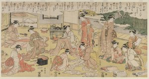 Femmes fabriquant des vêtements - Utagawa Toyokuni