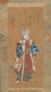 Bando Mitsugoro II en tant que Shinbei dans la pièce de Kabuki Sukeroku, fin 18ème-début 19ème siècle - Utagawa Toyokuni I
