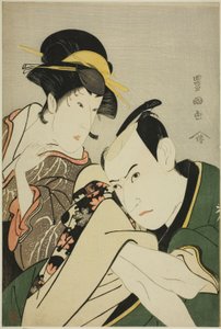 Ichikawa Yaozo III dans le rôle de Takebe Genzo et Iwai Kiyotaro dans le rôle de Tonami
