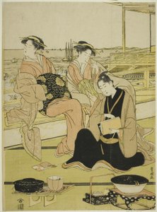 Vue sur la baie à Shinagawa - Utagawa Toyokuni I