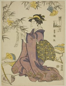 Le septième mois, de la série "Les douze mois à la mode" - Utagawa Toyokuni I