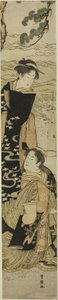 Les sœurs Matsukaze et Murasame sur les rives de Suma - Utagawa Toyokuni I