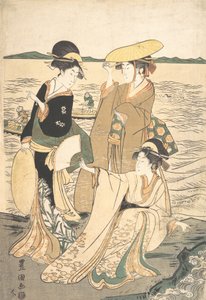 Trois jeunes dames au bord de la mer