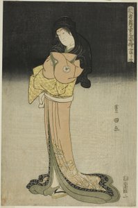 Yamatoya Iwai Hanshiro IV en Kikusui dans la pièce "Matsuwa Misao Onna Kusunoki," de la série "Portraits d