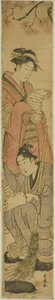Jeune couple en Kanzan et Jittoku - Utagawa Toyokuni I