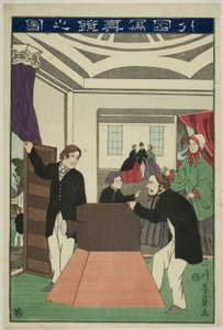 Une caméra étrangère (Gaikoku shashinkyo no zu) - Utagawa Yoshikazu