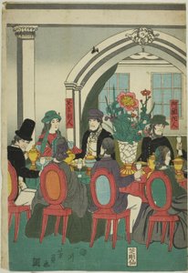 Étrangers de cinq nations à un banquet (Gokakoku ijin shuen no zu)