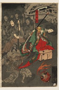 Parade nocturne des cent démons au palais Sōma - Utagawa Yoshiku