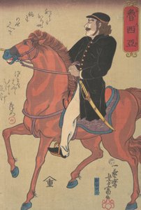 Cavalier russe, 10e mois, 1860 - Utagawa Yoshitomi