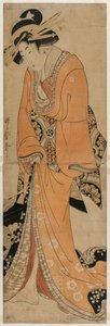 Geisha debout à côté d