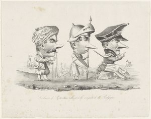 Caricature de la milice de Rotterdam, 1830 - V. Dubrulle