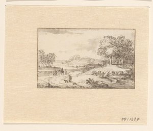 Paysage avec cavalier sur un chemin sablonneux - Valentijn (possibly)