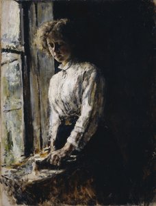 À la fenêtre. Portrait d