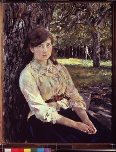 Jeune fille dans la lumière du soleil. Portrait de Maria Simonovich - Valentin Aleksandrovich Serov
