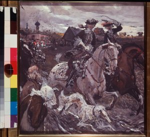 La chevauchée du tsar Pierre II et de la princesse héritière Elisabeth - Valentin Aleksandrovich Serov