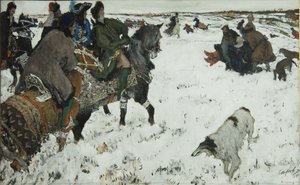 Pierre Ier à la chasse, 1902 - Valentin Aleksandrovich Serov