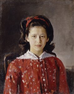 Portrait de Lyudmila Anatolyevna Mamontova 1874-1937, 1884 - Valentin Aleksandrovich Serov