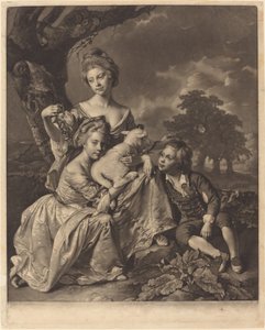 La famille Wright Les enfants Bradshaw, 1769 - Valentine Green