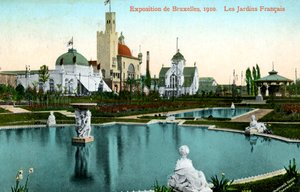 Le Jardin français, Exposition universelle, Bruxelles, Belgique, 1910 - Valentine and Sons Ltd