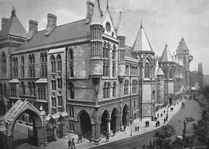 Les nouveaux tribunaux, Londres, vers 1896 - Valentine and Sons Ltd