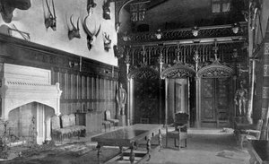 Salle à manger, Newstead Abbey, Nottinghamshire, 1924-1926 - Valentine and Sons Ltd