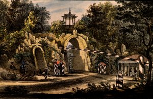 Le pavillon Grand Caprice dans le parc Catherine de Tsarskoïe Selo, vers 1820 - Valerian Platonovich Langer