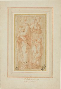 Deux figures féminines avec un enfant