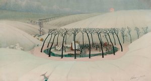 Une ferme dans une vallée, vers 1916 (huile sur toile)
