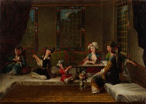Femmes brodant, années 1730 - Vanmour