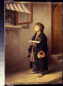 Un apprenti regardant un perroquet - Vasili Grigorevich Perov