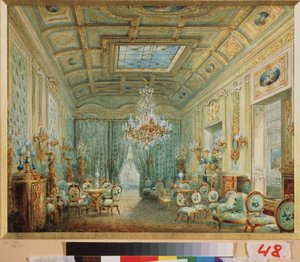 La salle de séjour avec pastels