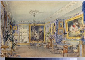 La salle de séjour du manoir Verki - Vasili Semenovich Sadovnikov