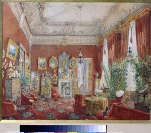 La salle de séjour familiale du palais Ioussoupov à Saint-Pétersbourg
